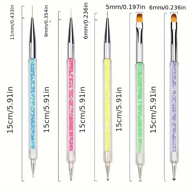 Nails Art Dotting Pen Nails Brushes for Nails Art Accessories Tools Kits Nail Supplies for Professionals Manicure Set