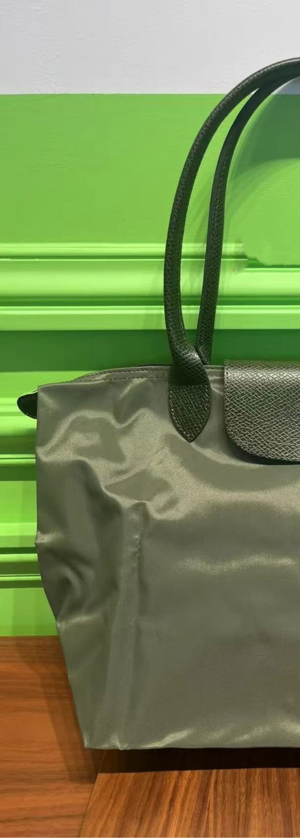Large, Medium, Small Size French Large Capacity Folding Tote Bag, Fashionable Handheld Commuting Travel Waterproof Nylon Bag