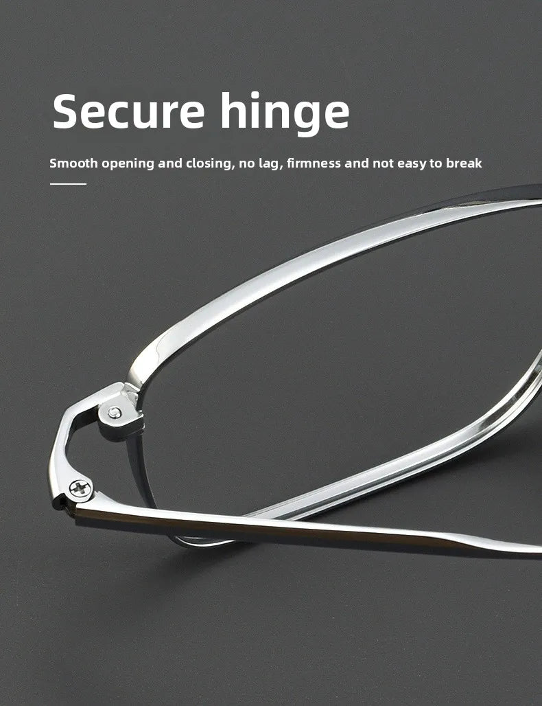 CLLOIO Pure Titanium Wire Retro Half Frame Glasses Men Women Fashion Reading Glasses Optical Prescription Progressive Eyeglasses