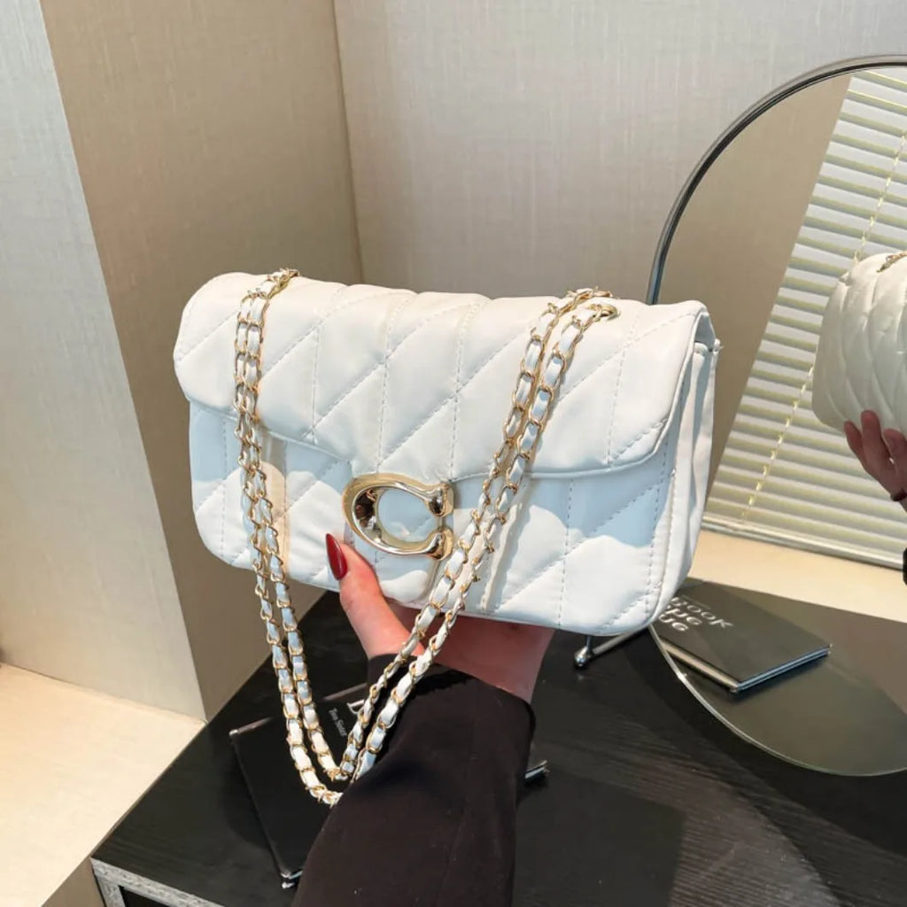 2026 new European retro classic fashionable versatile chain flap crossbody bag, suitable for women to match