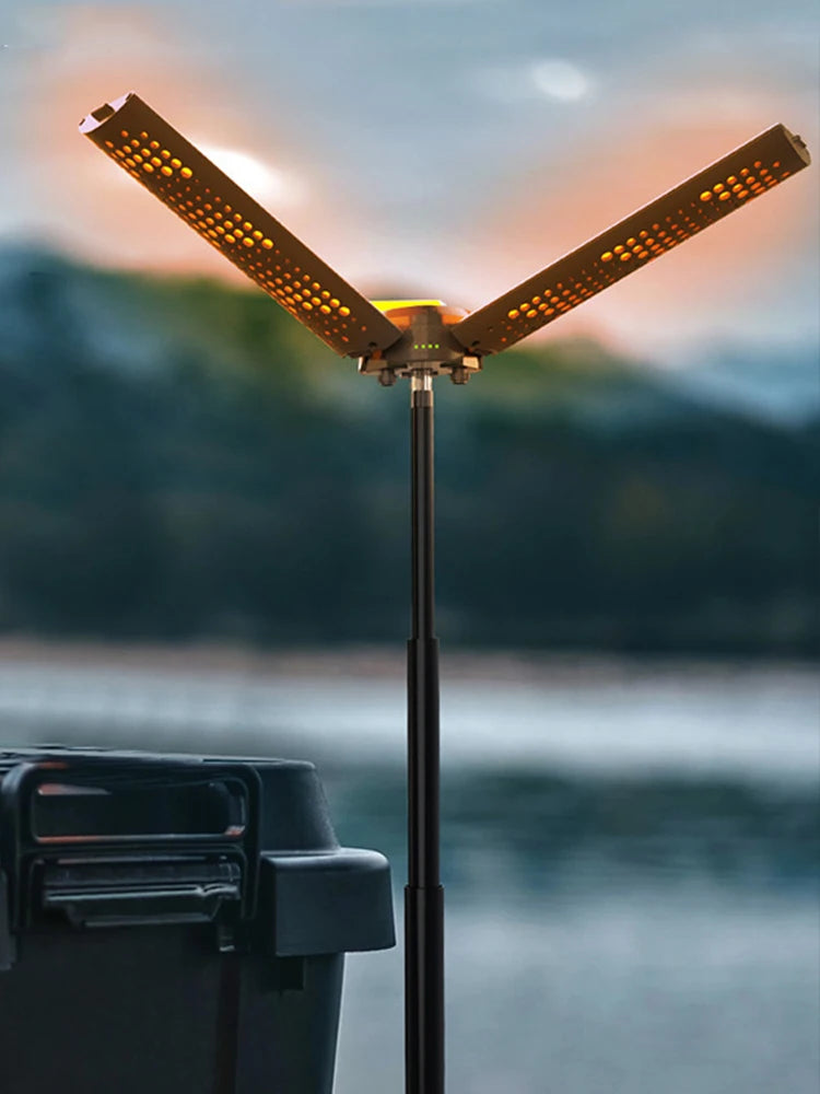 Camping Lantern Foldable Telescopic 720° Rotating 1000LM LED Flame Atmosphere 8000mAh IP44 Waterproof Type-C Charging