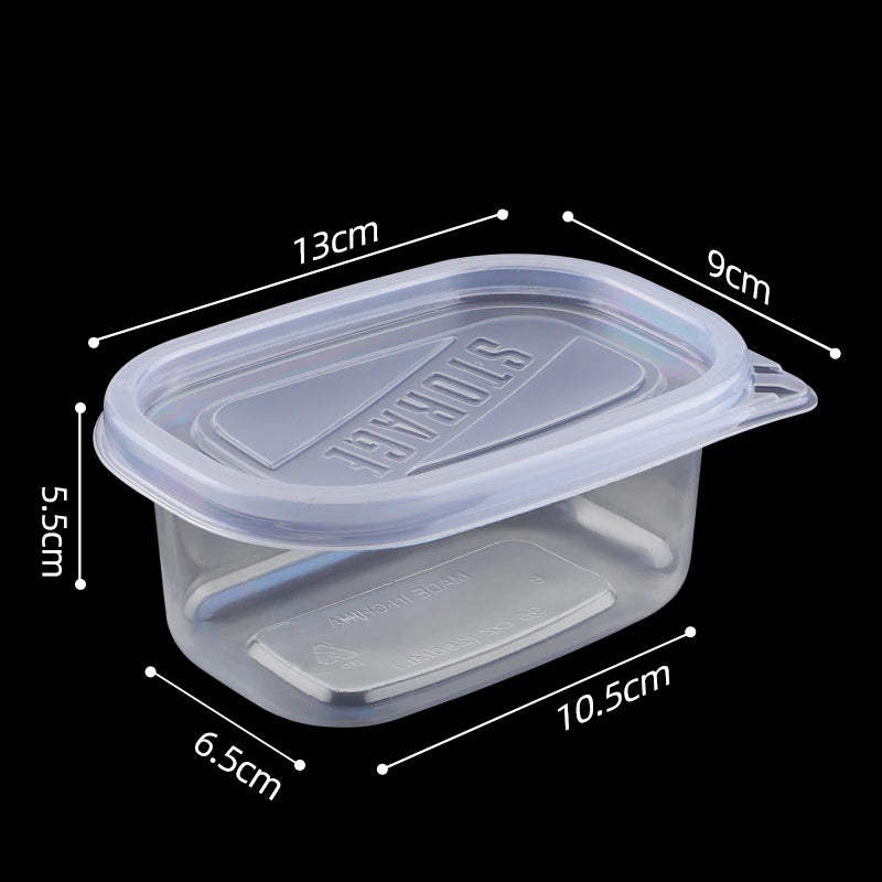 10pcs Stackable & Reusable Transparent Rectangular Food Storage Containers with Lids - Microwave, Refrigerator, and Freezer Safe