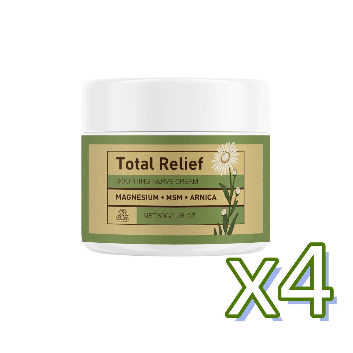 Total Relief Magnesium Soothing Cream Relieve Nerves Tension Reduce Muscle Discomforts Daily Joint Care Fast Absorb Body Cream