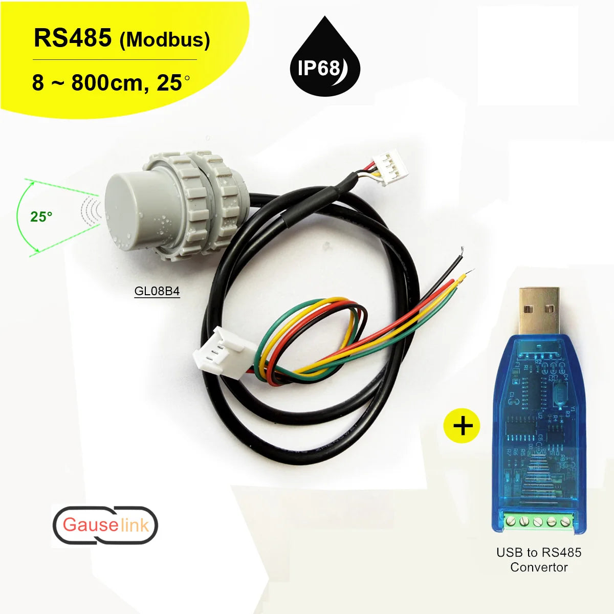 Underwater Ultrasonic Sensor Module Probe Ultrasound For Depth Distance Measurement Obstacle Avoidance IP68 Range 5 - 200cm