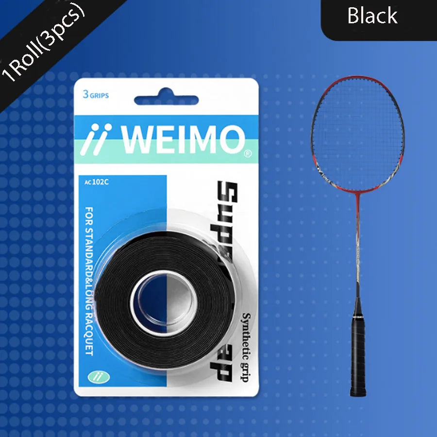 1 box badminton racket handle rubber non-slip handle cover wrap grip strap sweat absorbent tennis racket