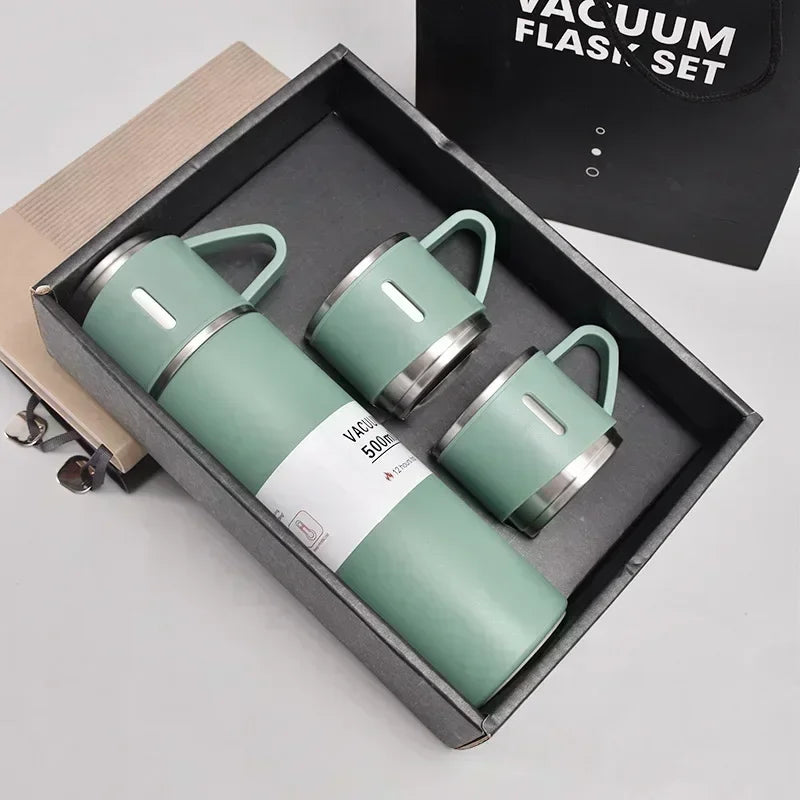 Coffee Thermos Stainless Steel Vacuum-Insulated Water Bottle  Insulated Bottle with Cup for Hot & Cold Drink Outdoor Travel Mug