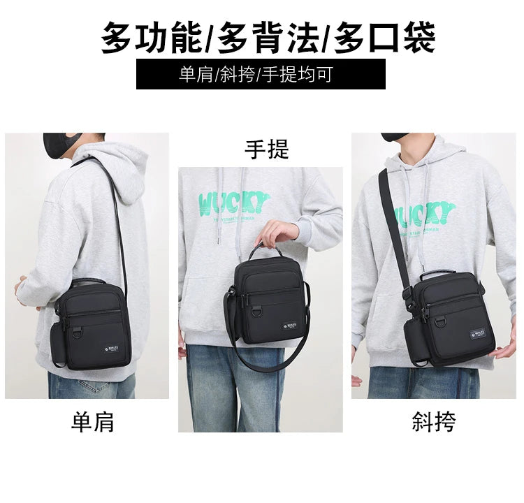 Fashion Casual Men's Bag Handbag High Quality Man Crossbody Bags Easy Travel Bag Stylish Men's Shoulder Bag With Bottle Pocket