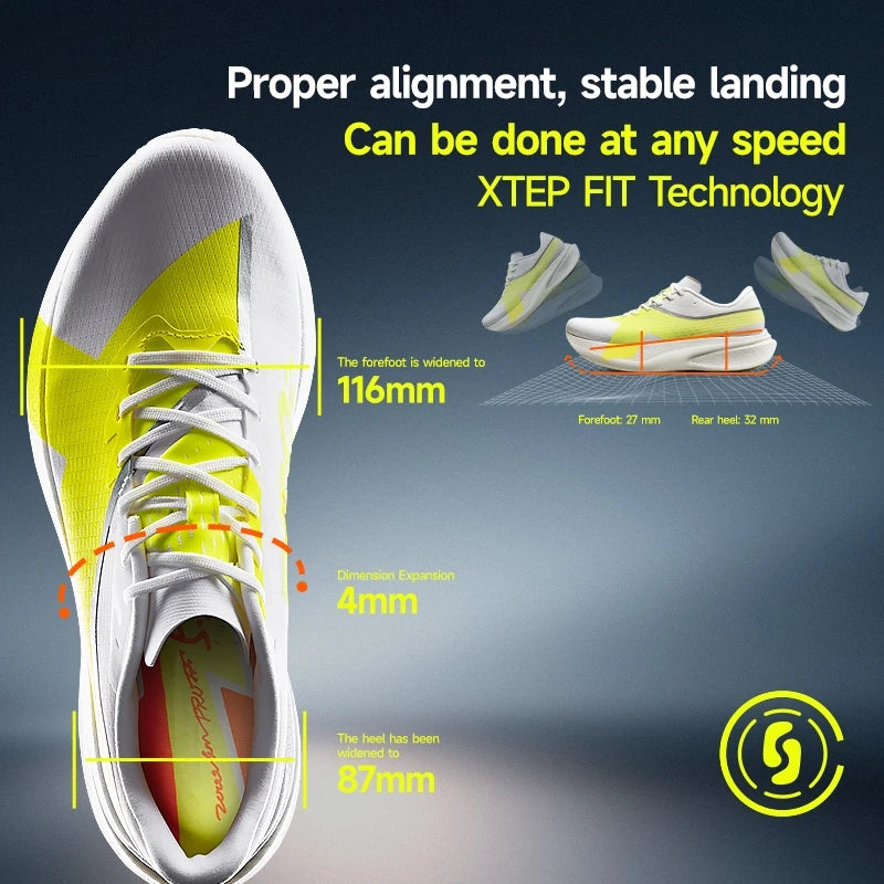 XTEP 2000KM 5.5 PRO Men Running Shoes Plate-free Racing Training Shoes with Cushioning and Water-repellent Finish 874419110062
