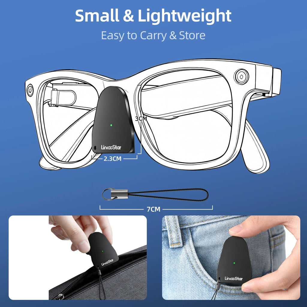 Charging Adapter for Ray-Ban Meta Glasses Gen 1&2 USB C Port P Charger Connector for Wayfarer,Headliner,Skyler&Oakley