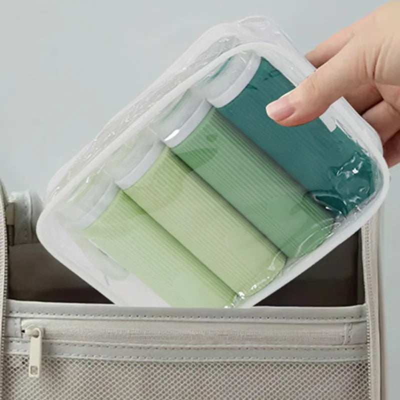 4pcs 100ML Silicone Travel Bottles Accessories Portable BPA Proof Squeezable Size Free Sets Leak Proof Travel Size Split Bottle