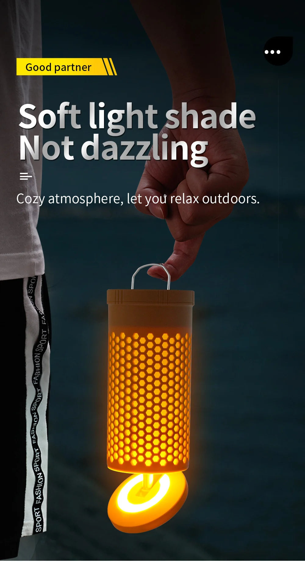 Camping Lights,Rechargeable Telescopic Tent Lights 2000mAh Camping Lanterns,Portable Flashlights For Camping, Hiking, Emergency