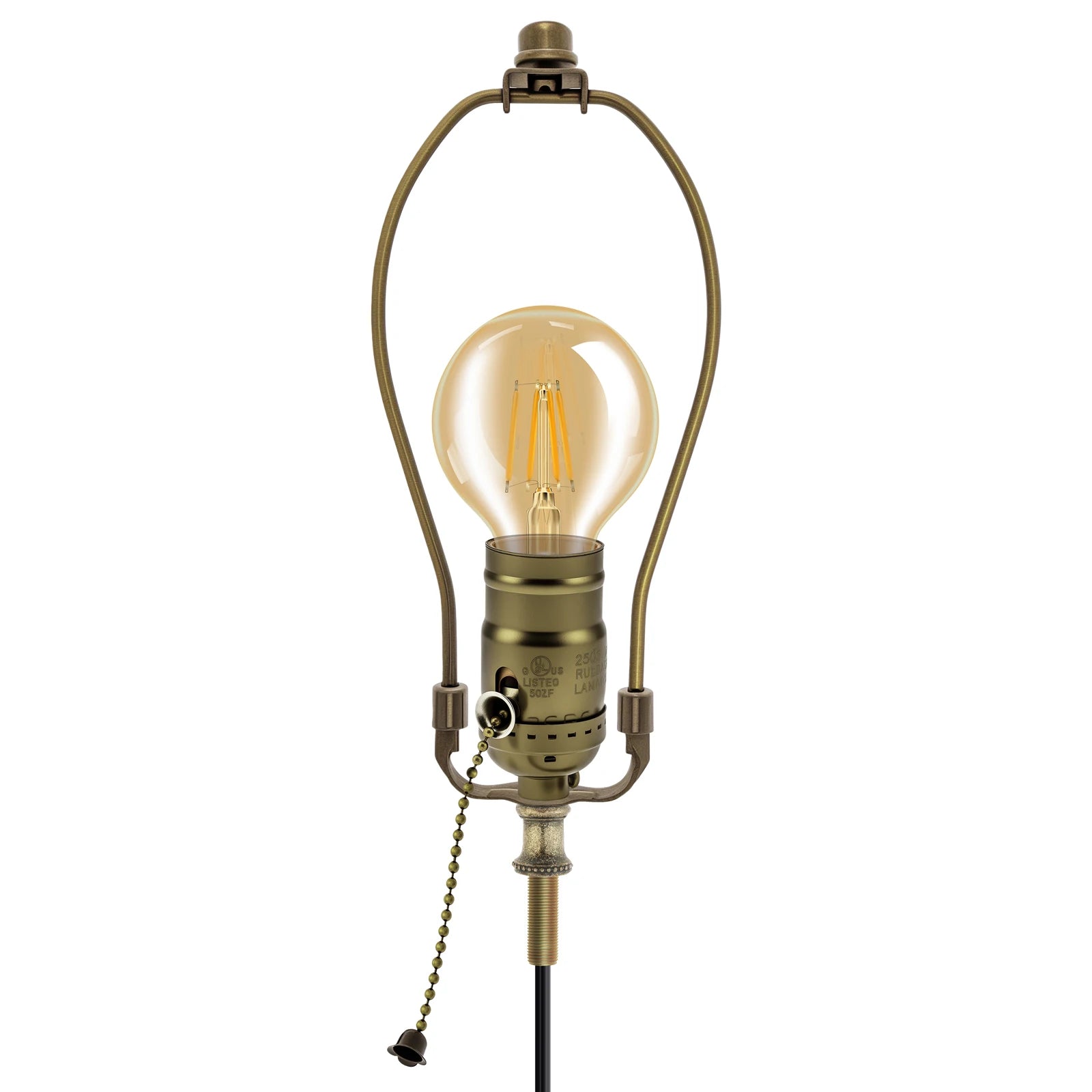Lamp Rewire Kit Pull Chain Lamp Socket Lamp Wiring Kit with Matching Cord Lamp Harp Set for Table Floor Lamp / DIY Lamps