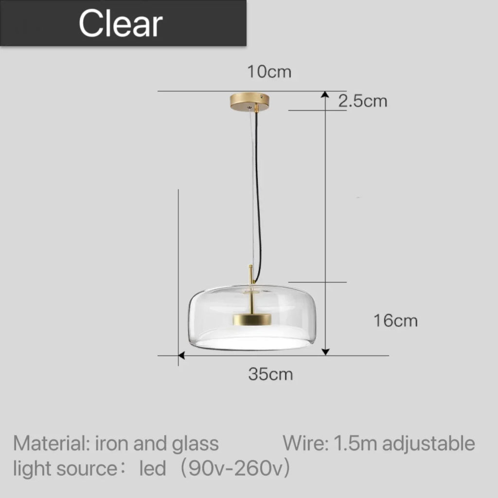 Modern Led Glass Pendant Light for Island Restaurant Hanging Lamp Decoration Ceiling Chandeliers Modern Home Decoration