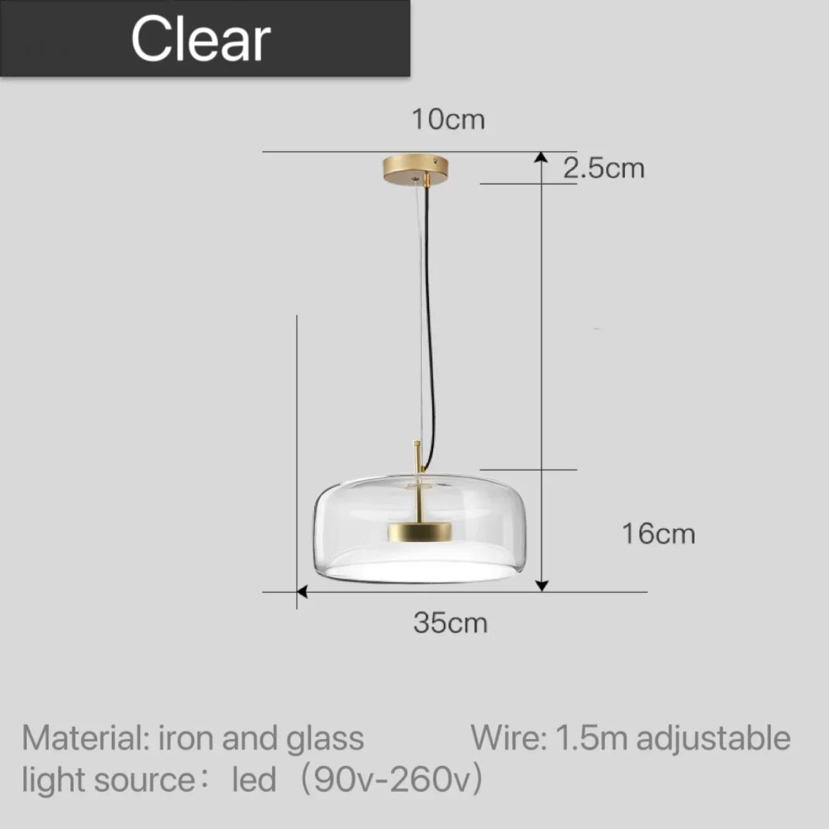 Modern Led Glass Pendant Light for Island Restaurant Hanging Lamp Decoration Ceiling Chandeliers Modern Home Decoration