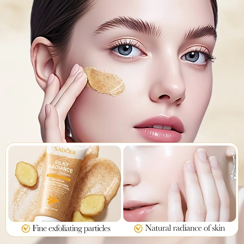 2Pcs Turmeric Niacinamide Facial Scrub Deep Cleansing Hydrating Exfoliating Balm Brightening and Radiance for Healthy Skin