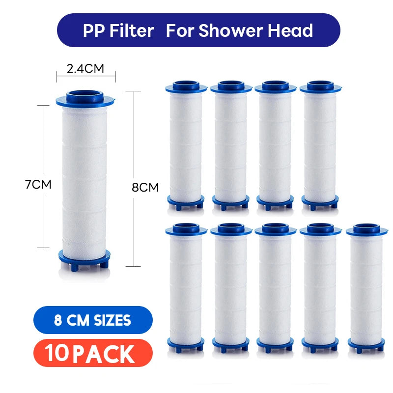 3/5/10 Pcs Shower Head Filter,Replacement Shower Head Cotton Filter Set Water Purification,Bathroom Accessories
