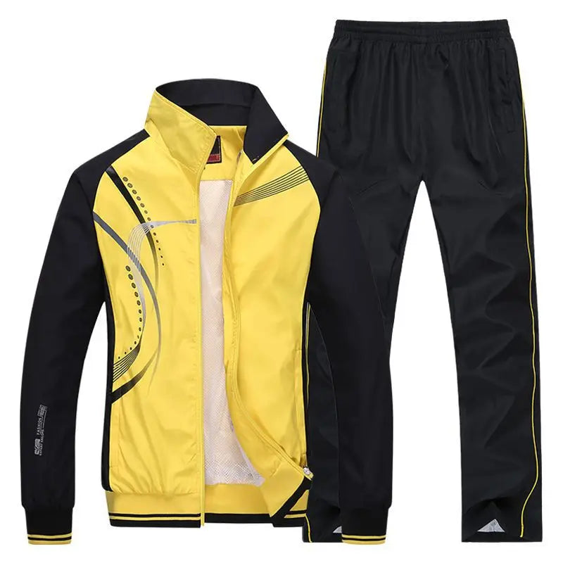 Spring and Autumn Couple's Sports Suit Men's and Women's Running Suit Two-piece Training Suit Fast Shipping