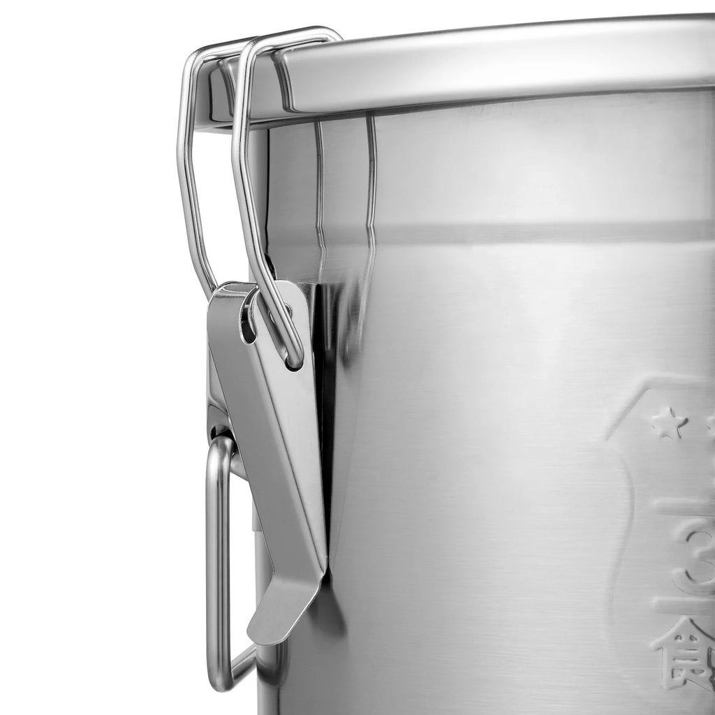 Bymaocar 12L 304 Stainless Steel Cereal Container Metal Kitchen Rice Oil Storage Bucket Airtight Durable, Corrosion Resistant