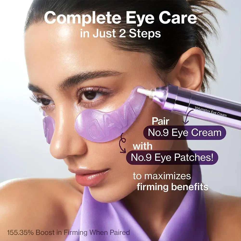 NAD+ Peptides Glow Boosting Toner + Firming Serum + No.9 Eye Cream - Korean Anti Wrinkle Brighten Dark Circles Skin Care