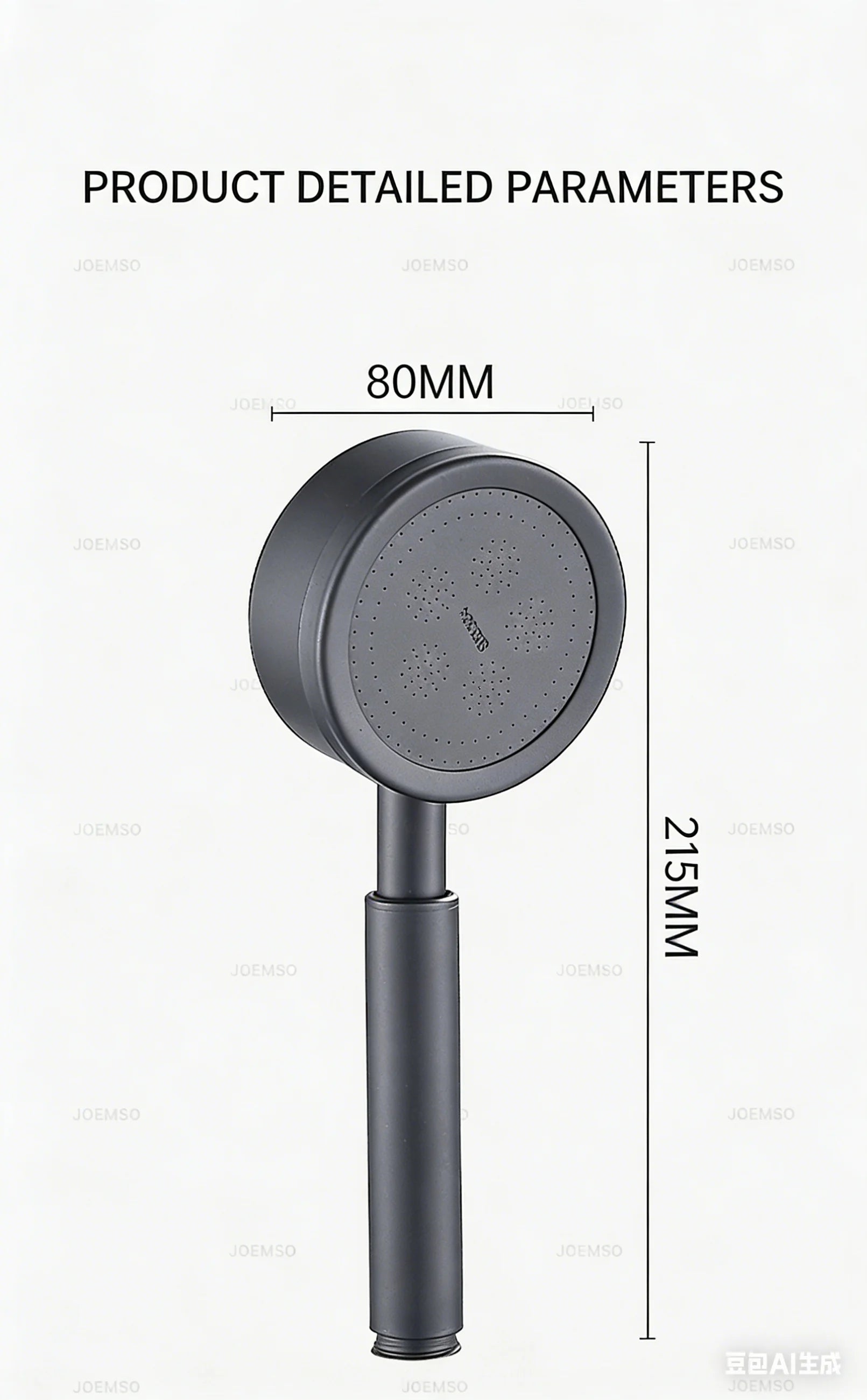 304 stainless steel shower head, handheld shower head for bathroom bathing, bathroom shower head