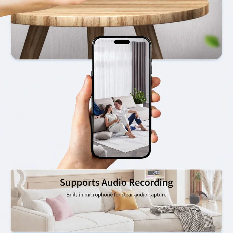 Mini Compact HD Wireless Surveillance Camera Mobile Remote Real-time View Indoor Safety Monitor Built-in Night Vision Motion