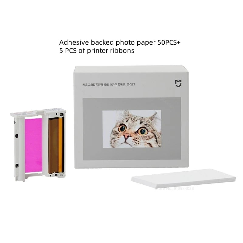 For Xiaomi Mijia Pocket Photo Printer Pro Dedicated Photo Paper Adopts New Sublimation Printing Technology