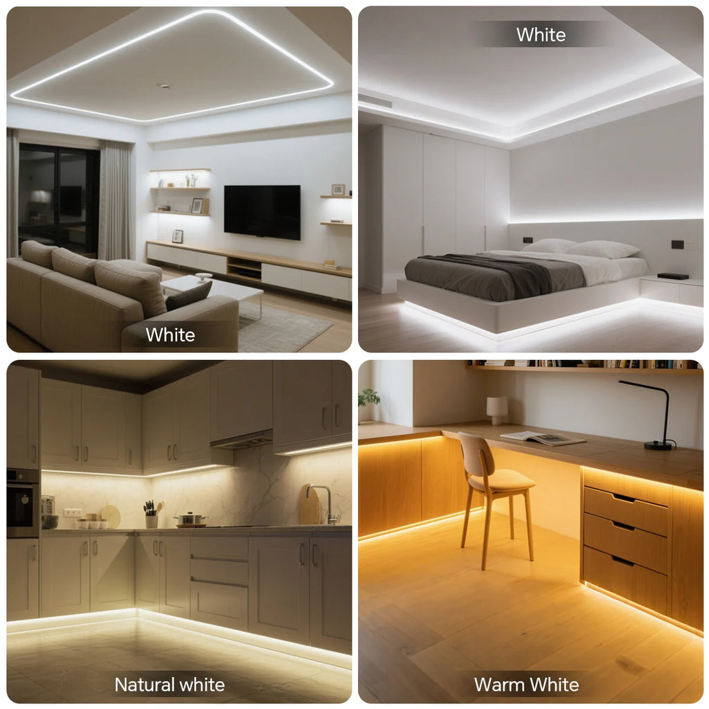Super Bright 220V 110V COB LED Strip Light 288LEDs/m Flexible Kitchen Lamp RA90 Waterproof LED Tape With EU US Power Plug 1M-35M