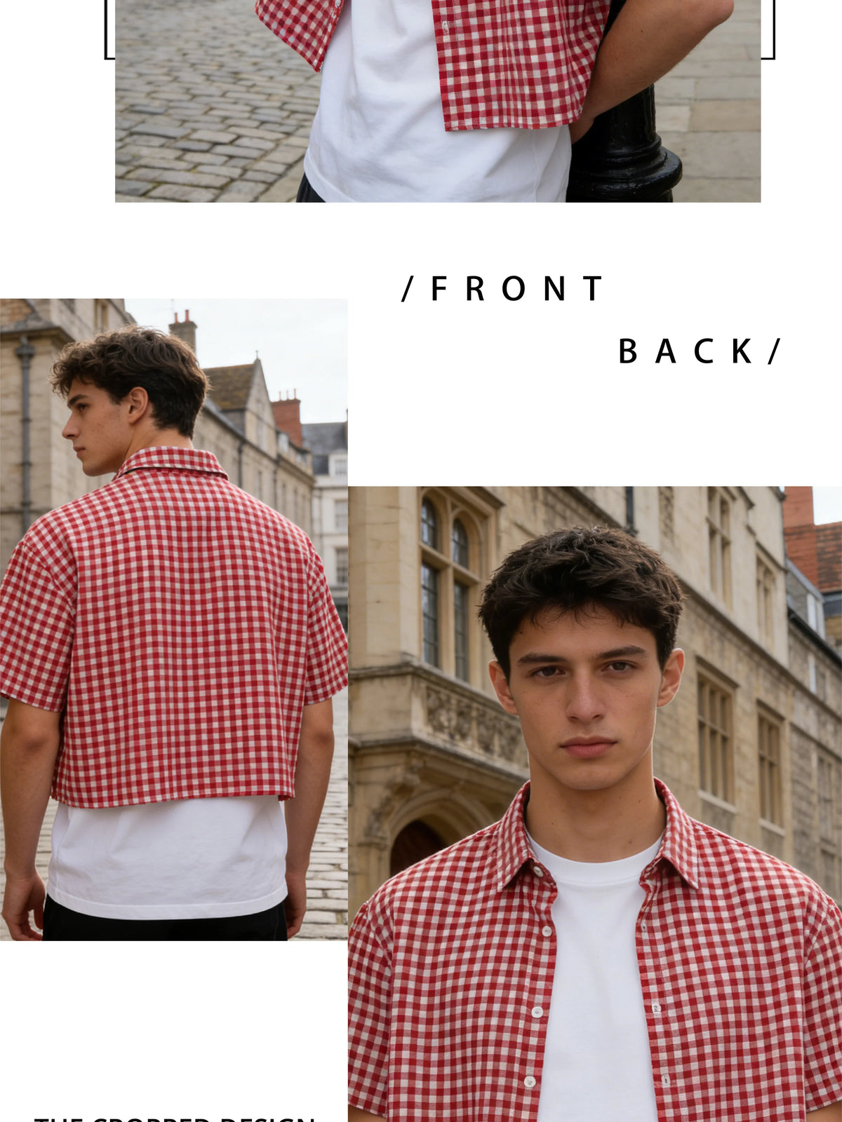 Men's Collegiate Style Plaid Casual Comfortable Short-Sleeve Shirt for Spring, Summer, and Autumn, Suitable for Everyday Casual