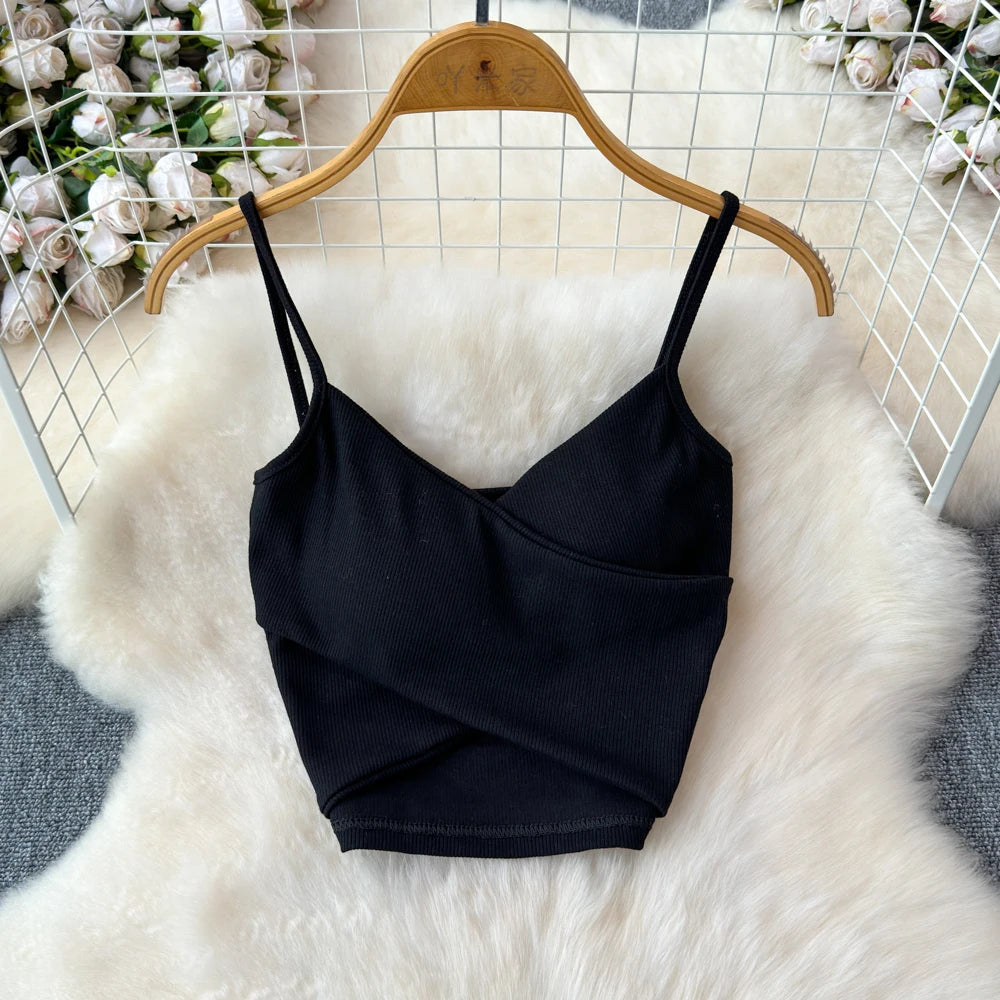 Sexy two Pieces Sets Chic Elegant  v neck slip camis with High Waist Hip Wrap Single Breasted split summer sweet Full Skir