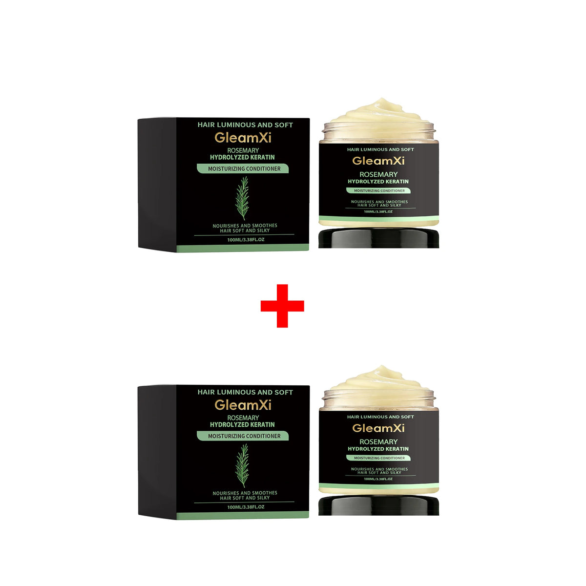 Rosemary Hair Conditioner Smooth Hair Improve Dryness Repair Damaged Frizzy Hair Reduce Hair Splitting Strengthen Hair Care