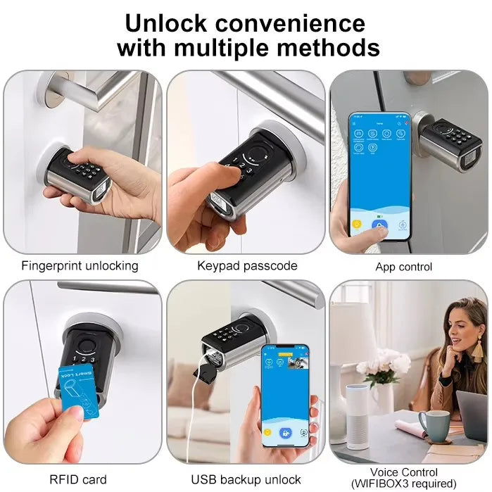 WELOCK TOUCA51 Smart Lock Fingerprint & Keypad Entry, Keyless Door Lock for Home/Office