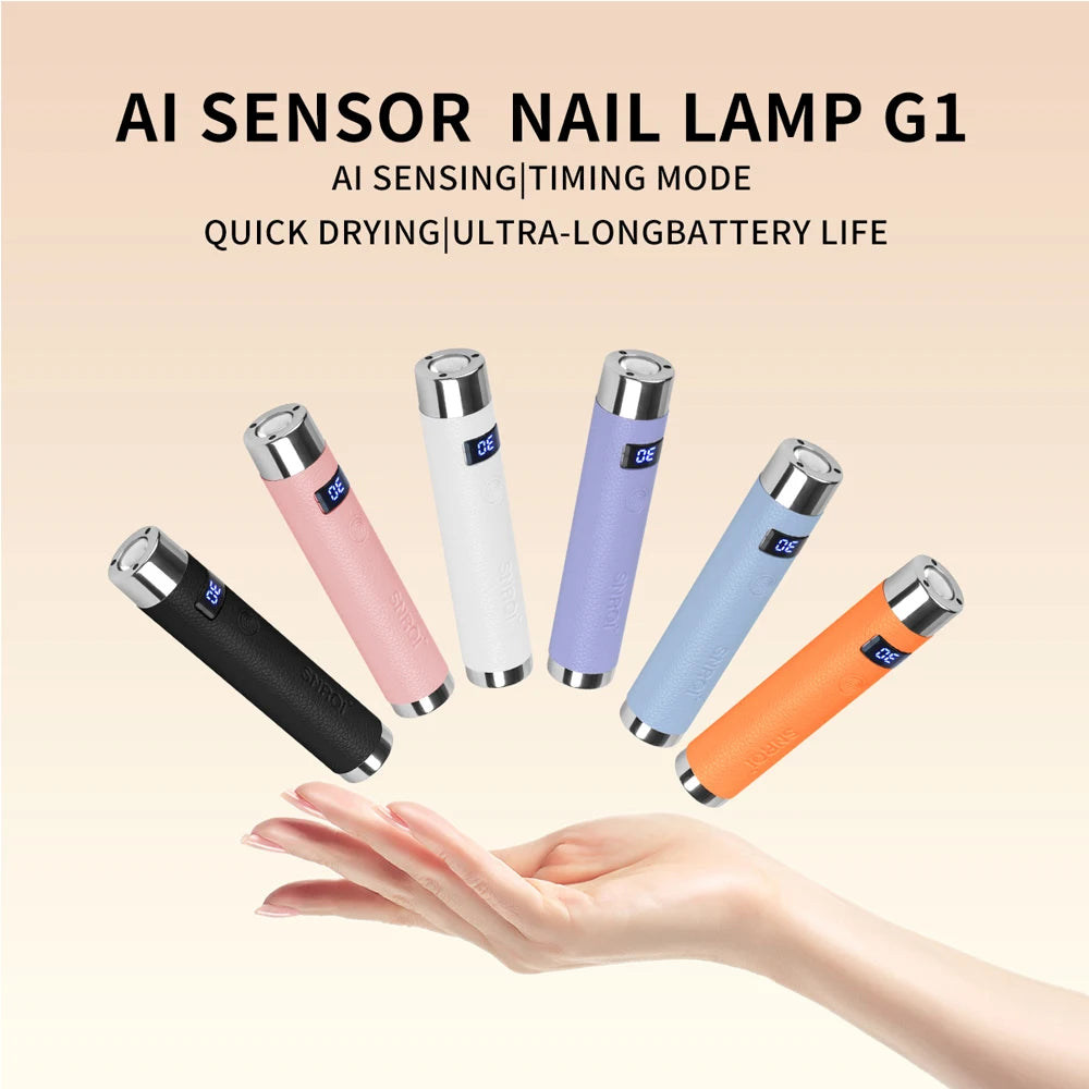 Ai Sensor Nail Lamp UV LED Mini Lamp Rechargeable Cordless Lamp Desktop and Handheld Drying Light Curing All Nail Gel Quickly