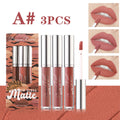 3-Pack Non-Stick Matte Lip Gloss Set Liquid Lipstick Gift Box Set of 3 Long-Lasting Comfortable Matte Finish Lip Colors