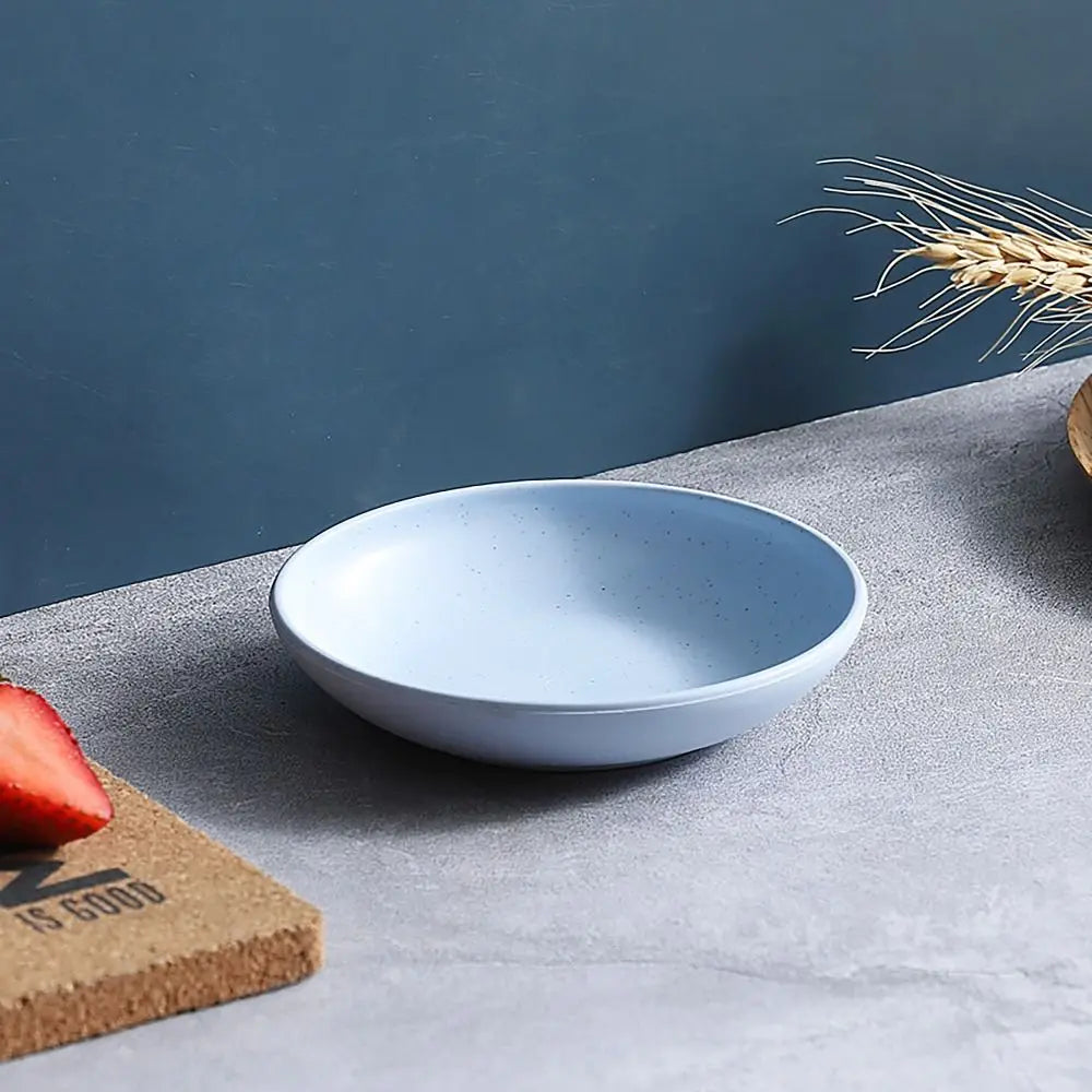 Durable Wheat Straw Seasoning Dish Kitchen Utensils Tableware Snack Plate Leaf Round Shape Tableware Bowl Barbecue