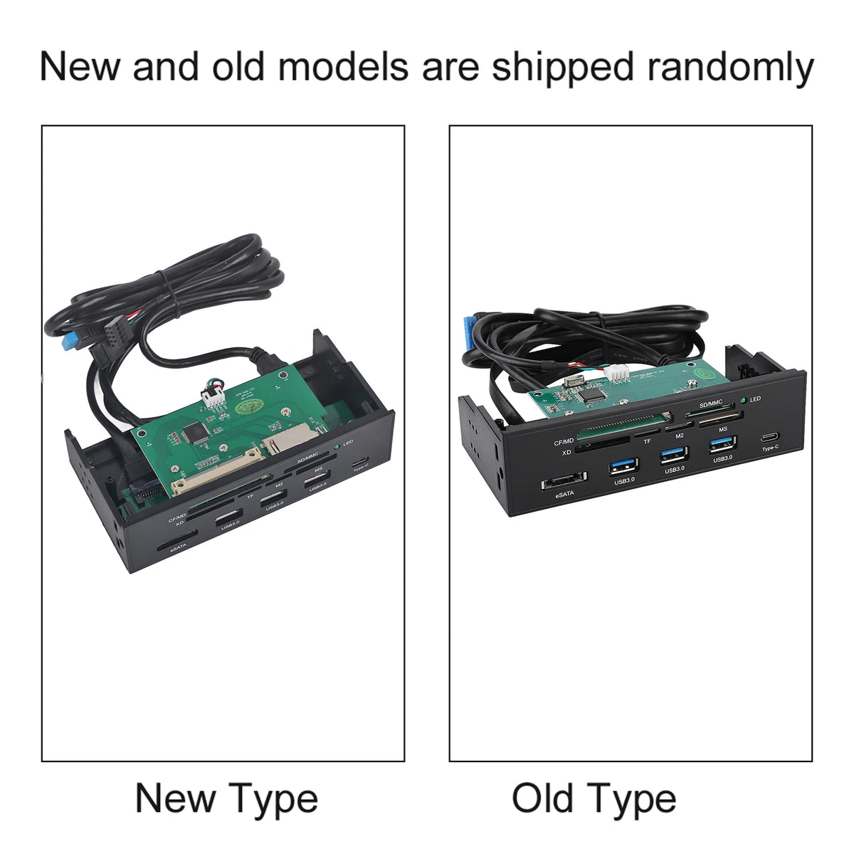 5.25inches Multifunction Internal Card Reader Dashboard PC Front Panel Card Reader Accessory Internal Card Reader PC Front Panel