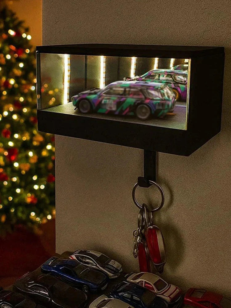 Wall Mount Car Garage Key Holder Funny Infinity Garage Keychain Car Key Storage Rack Car Key Hanger for Cars Enthusiasts