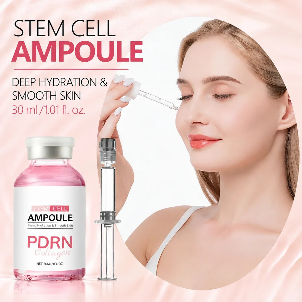 Stem Cell Serum PDRN Ampoule Collagen Moisturizing Anti-Aging Essence Reduce Fine Lines Wrinkle Tighten Brighten Face Skin
