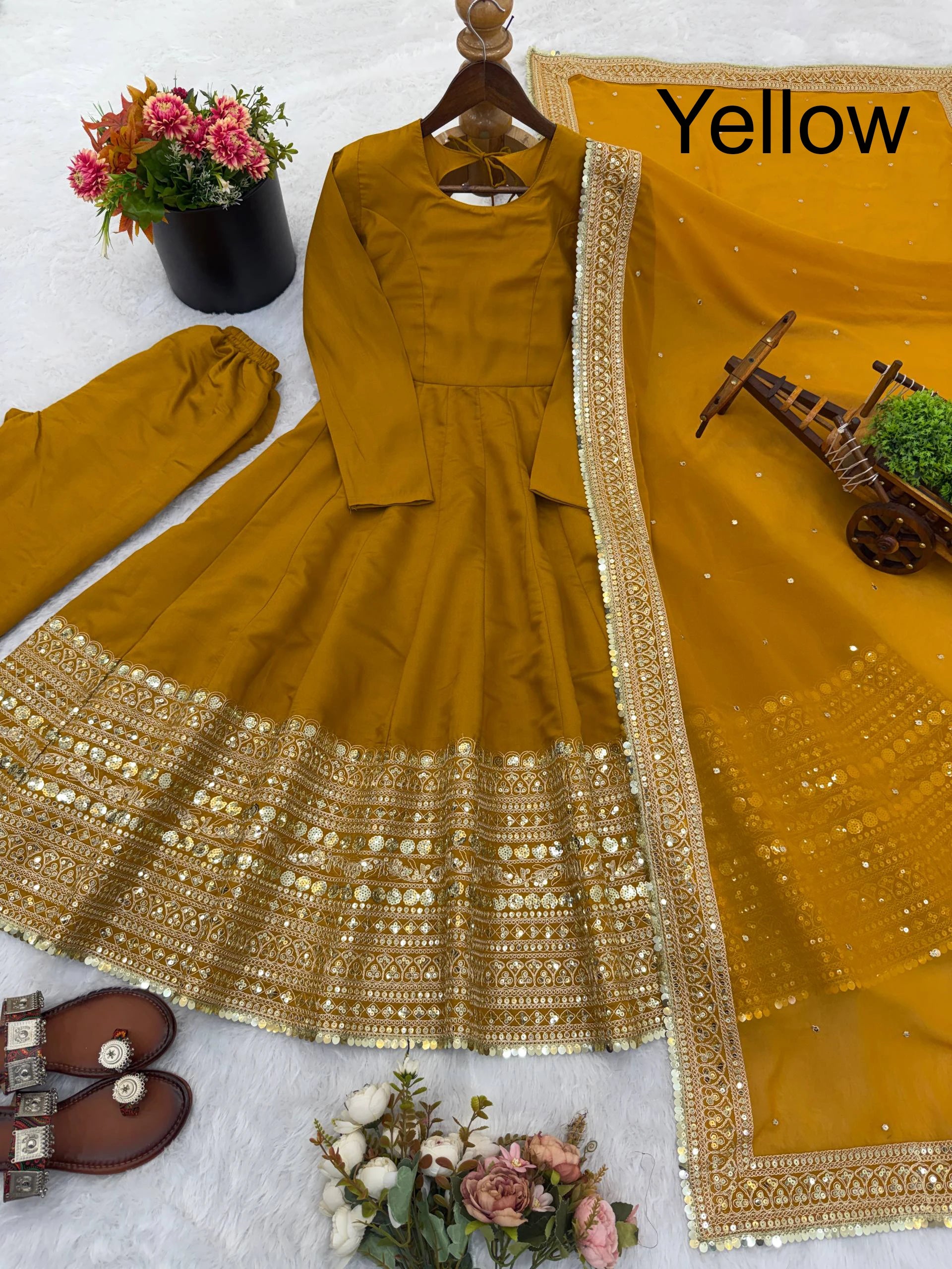 Hot Selling Traditional Indian Style Softest Cotton Afghani Suit Set With Designer Dupatta for Women Party Wear Fully Stitched
