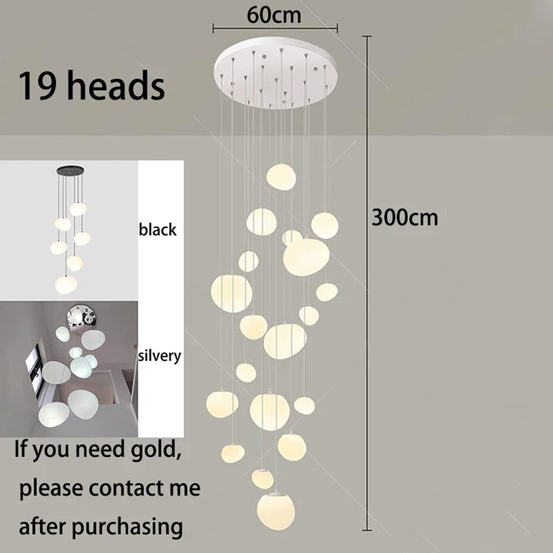 Modern home decor led lights pendant light lamps forstaircase Chandeliers for living room hanging light indoor lighting