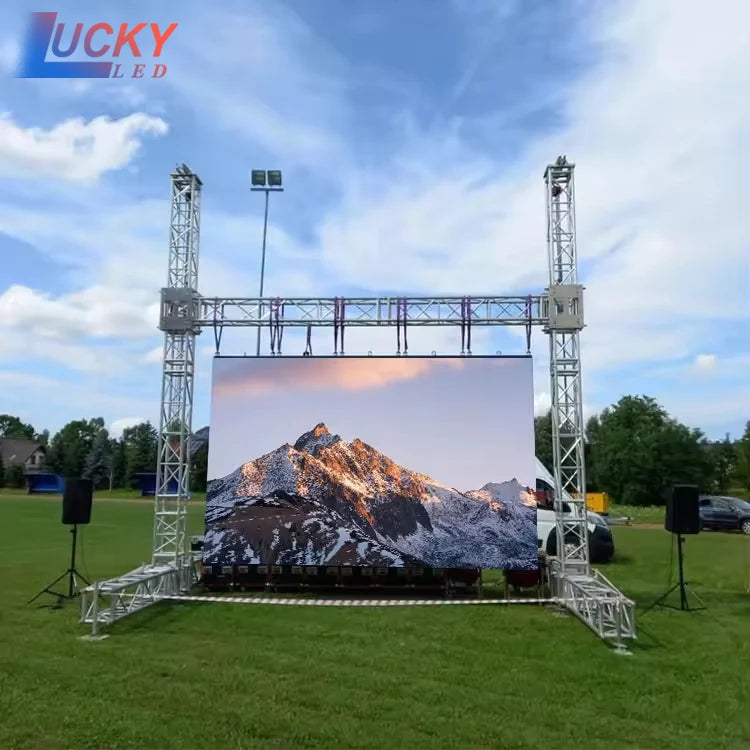 P4 LED screen panel module Outdoor 256*128mm 64*32 pixels 1/8scan 3in1 RGB SMD P4 Full Color LED display panel module