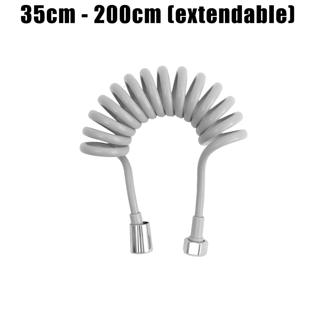 2/3/5 Meters Spring Shower Hose Plastic Telephone Line Shower Hose Water Pipe Tube for Bedroom Personal Cleaning and Pet Bathing