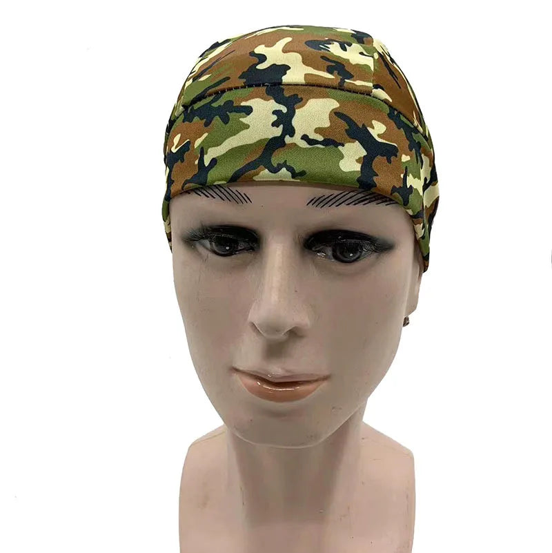 Camouflage Headband Handkerchief Head Man Pirate Hat Cycling Hood Sun Protection Sport Breathable Printed Headscarf Bandana