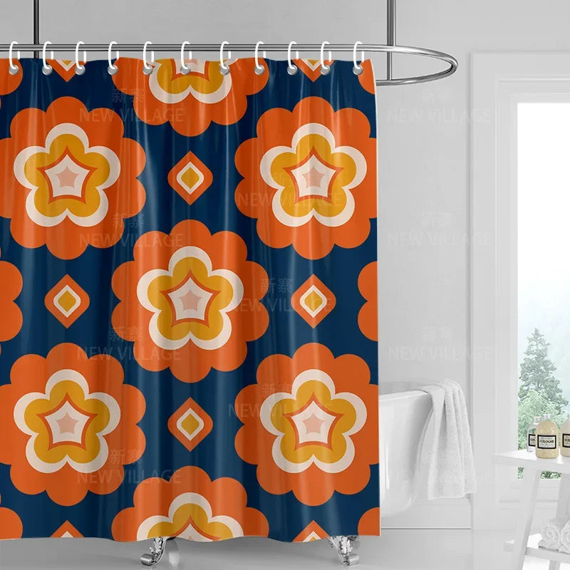 Home decoration shower curtains bathroom waterproof curtain fabric Living Room Modern Nordic Modern geometric pattern simple