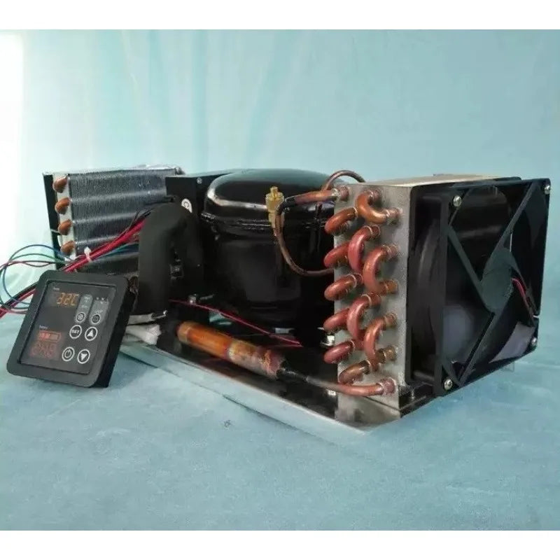 12V 24V Mini Integrated Cooling Air Conditioner Unit Micro Temperature Control Portable Refrigeration Compressor Assembly