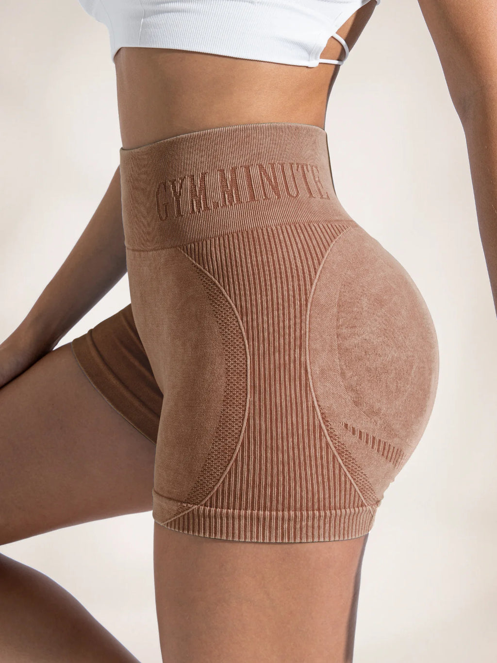 Women Sand Wash High Waist Tummy Control Butt Lifting High Stretch Slim Yoga Shorts Wear Outside Run Gym Workout  Sports Pants