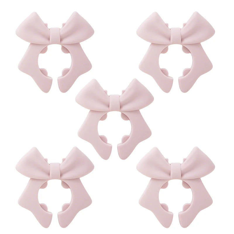 Bow Silicone Spatula Rack Multi-function Pot Clip Bowknot Anti Scalding Overflow Spatula Holder Spoon Rests Kitchen Gadgets