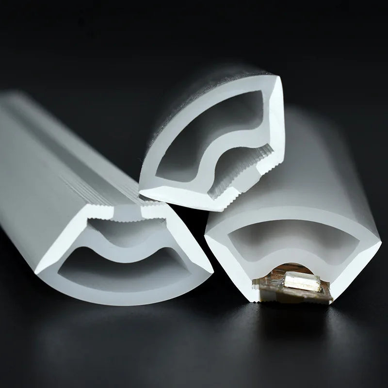 V-Shaped LED Neon Rope Lamp Flexible Silicone Tube Diffuser Channel DC12V Waterproof Cabinet Stair Corner Decor Neon Strip Light