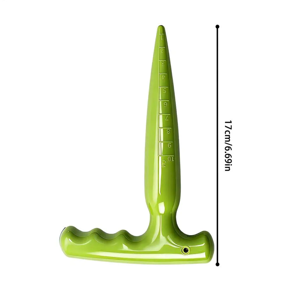 Ergonomic Dibbler Gardening Tool Multi-Purpose Plant Hole Digger For Cucumbers Tomatoes, Transplanting Potting Garden Yard