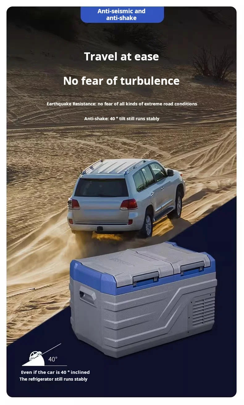 35L Car Fridge, 12V/24V Portable Refrigerator with APP Control, Compressor Cooler for RV/Truck/Camping, -20℃~20℃, Freezer