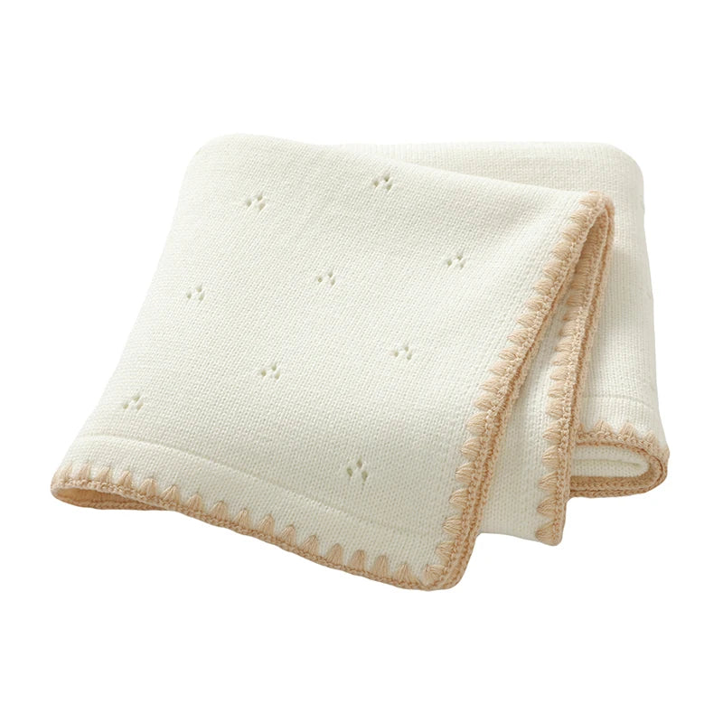 Soft Comfortable Baby Swaddle Blankets 90*70cm Newborn Boys Girls Knitted Sleeping Covers Stuff for Stroller Bassinet Infant Mat